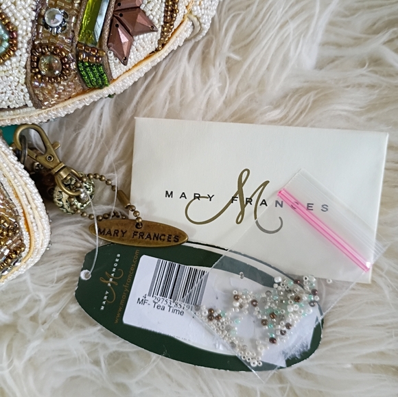 Last One! Rare Mary Frances Tea Time Beaded Teapot Shoulder Bag - Picture 15 of 16